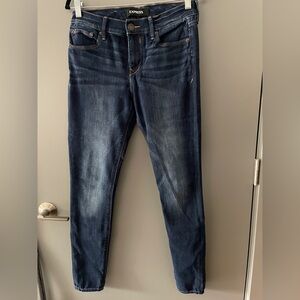 Express Stretch Dark Wash Indigo Jeans / Jeggings